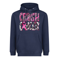 Navy Crush Cancer Heavyweight Hoodie - texasbilliewilder