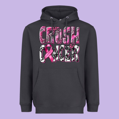 Crush Cancer Heavyweight Hoodie Designed By Texasbilliewilder