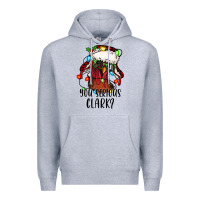 Heather Grey you serious clark Christmas vacation rooster Premium Hoodie - Jasminsmagicworld