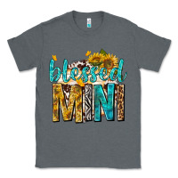 Charcoal Heather blessed mini with sunflowers Classic Tee - texasbilliewilder