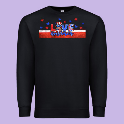 Love America Gnome Libbey Cup Premium Sweatshirt Designed By Hra Design Shop