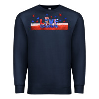 Navy love america gnome libbey cup Premium Sweatshirt - HRA Design Shop