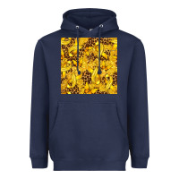 Navy Childhood Cancer Butterfly Heavyweight Hoodie - texasbilliewilder