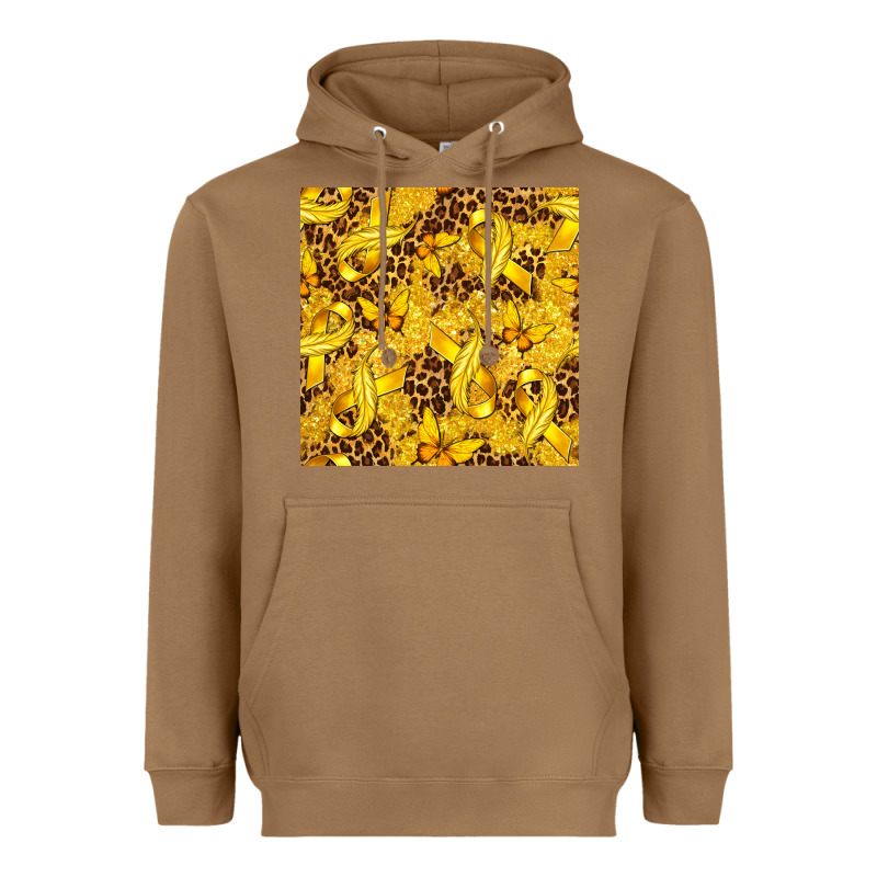 Childhood Cancer Butterfly Heavyweight Hoodie by texasbilliewilder | Teevron