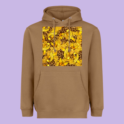 Childhood Cancer Butterfly Heavyweight Hoodie Designed By Texasbilliewilder