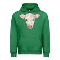 Emerald charolais calf face Urban Hoodie - LillyAllenDesigns