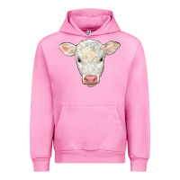 Fuchsia Pink charolais calf face Urban Hoodie - LillyAllenDesigns