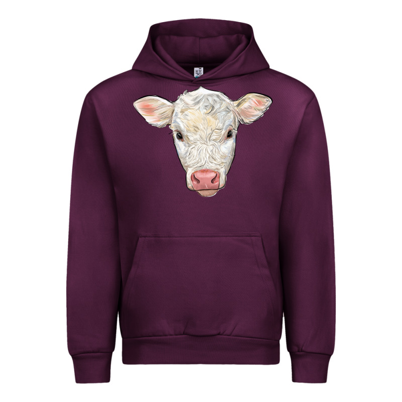 Charolais Calf Face Urban Hoodie by LillyAllenDesigns | Teevron