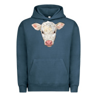 Pigment Midnight Navy charolais calf face Urban Hoodie - LillyAllenDesigns