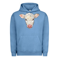Pigment Pebble Blue charolais calf face Urban Hoodie - LillyAllenDesigns
