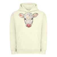 Pigment Pistachio charolais calf face Urban Hoodie - LillyAllenDesigns