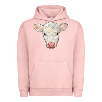 Pigment Salmon charolais calf face Urban Hoodie - LillyAllenDesigns