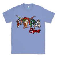 Colony Blue Papa Claus With Long Horn Western Christmas Classic Tee - RanaPortraitStore