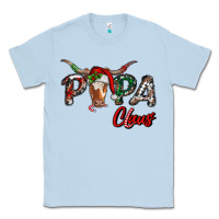 Dusty Blue Papa Claus With Long Horn Western Christmas Classic Tee - RanaPortraitStore