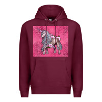 Burgundy unicorn Premium Hoodie - LillyAllenDesigns