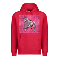 Cardinal unicorn Premium Hoodie - LillyAllenDesigns