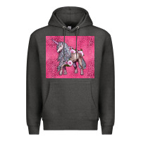 Charcoal Heather unicorn Premium Hoodie - LillyAllenDesigns