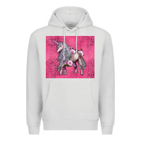 Dove Grey unicorn Premium Hoodie - LillyAllenDesigns