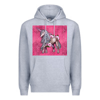Heather Grey unicorn Premium Hoodie - LillyAllenDesigns