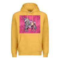 Mustard unicorn Premium Hoodie - LillyAllenDesigns