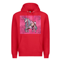 Red unicorn Premium Hoodie - LillyAllenDesigns