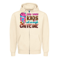 Sandshell too many kids not enough caffeine Zipper Hoodie - Zillion Design Studio