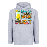 Heather Grey when life gives you lemons make someting sweet Heavyweight Hoodie - Zillion Design Studio