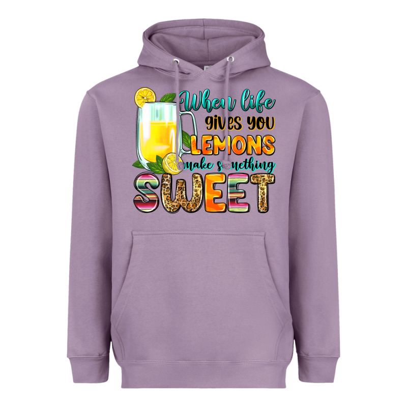 When Life Gives You Lemons Make Someting Sweet Heavyweight Hoodie by Zillion Design Studio | Teevron