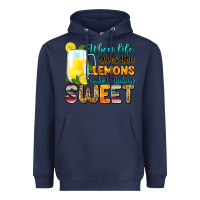 Navy when life gives you lemons make someting sweet Heavyweight Hoodie - Zillion Design Studio