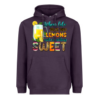 Plum when life gives you lemons make someting sweet Heavyweight Hoodie - Zillion Design Studio