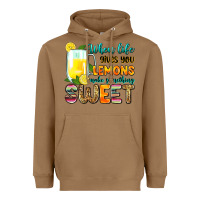 Toasted Coconut when life gives you lemons make someting sweet Heavyweight Hoodie - Zillion Design Studio