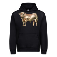 Black charolais bull Urban Hoodie - LillyAllenDesigns