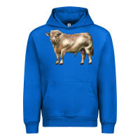 Cobalt charolais bull Urban Hoodie - LillyAllenDesigns