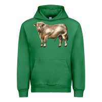 Emerald charolais bull Urban Hoodie - LillyAllenDesigns