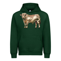 Forest Green charolais bull Urban Hoodie - LillyAllenDesigns