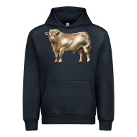 Navy charolais bull Urban Hoodie - LillyAllenDesigns