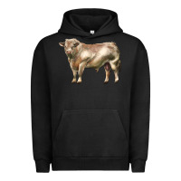 Pigment Black charolais bull Urban Hoodie - LillyAllenDesigns