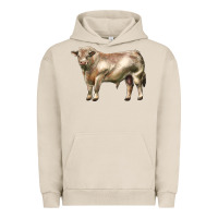Pigment French Oak charolais bull Urban Hoodie - LillyAllenDesigns