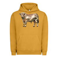 Pigment Peanut Butter charolais bull Urban Hoodie - LillyAllenDesigns