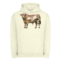 Pigment Pistachio charolais bull Urban Hoodie - LillyAllenDesigns