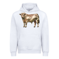 White charolais bull Urban Hoodie - LillyAllenDesigns