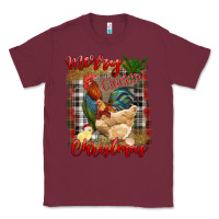 Burgundy Merry Cluckin' Christmas Classic Tee - RanaPortraitStore