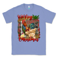 Colony Blue Merry Cluckin' Christmas Classic Tee - RanaPortraitStore