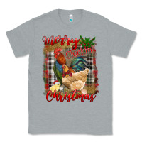 Heather Grey Merry Cluckin' Christmas Classic Tee - RanaPortraitStore