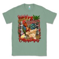 Sage Merry Cluckin' Christmas Classic Tee - RanaPortraitStore