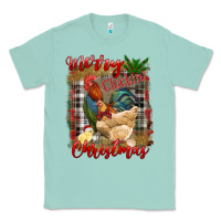 Seafoam Merry Cluckin' Christmas Classic Tee - RanaPortraitStore