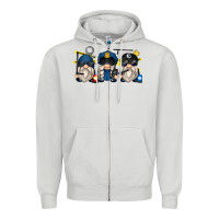 Dove Grey police gnomes Zipper Hoodie - Zillion Design Studio