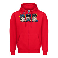 Red police gnomes Zipper Hoodie - Zillion Design Studio