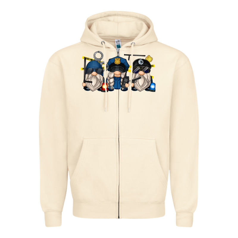 Police Gnomes Zipper Hoodie by Zillion Design Studio | Teevron