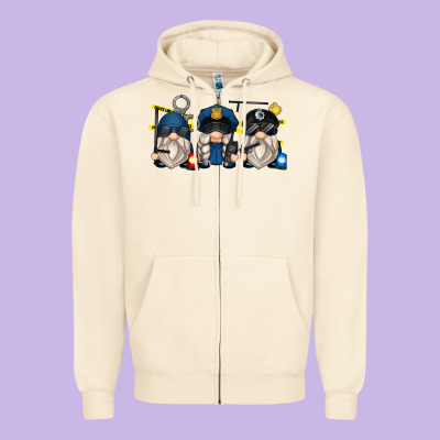 Police Gnomes Zipper Hoodie Designed By Zillion Design Studio